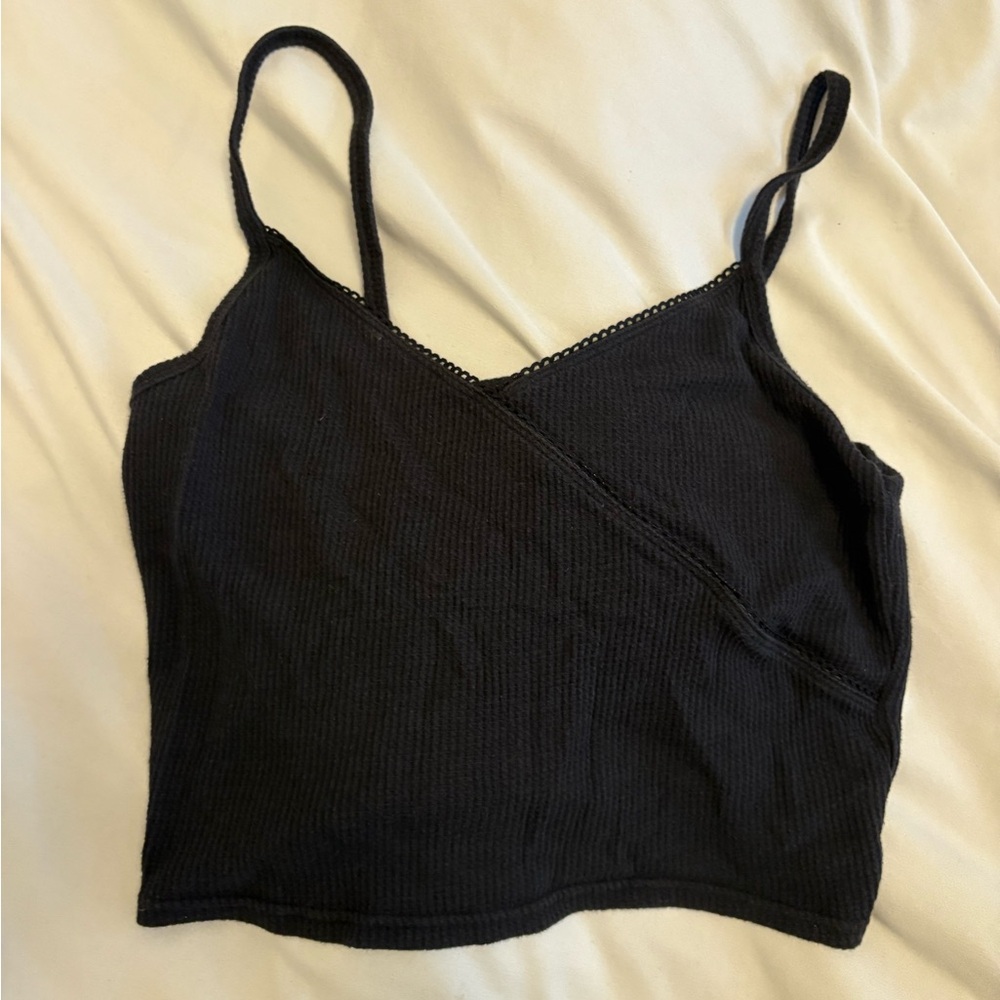 Black Cropped Tank Top